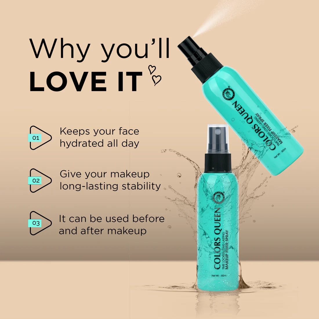 COLORS QUEEN LONG LASTING MAKEUP FIXER SPRAY MF-012
