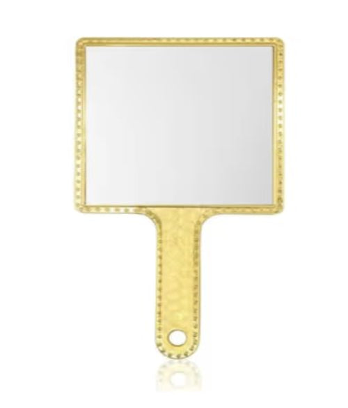 Plastic Square Handheld Mirror with Handle !