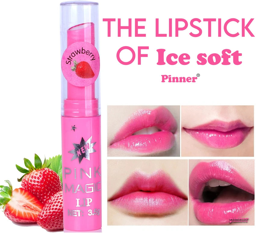 PINK MAGIC LIPBALM MAGIC PINK 4 PCS COMBO SETS STRAWBERRY