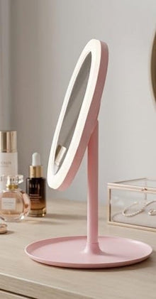 Makeup Mirror USB Rechargeable Oval Portable – Beauty Companion