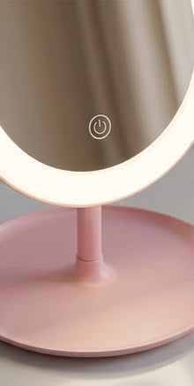 Makeup Mirror USB Rechargeable Oval Portable – Beauty Companion