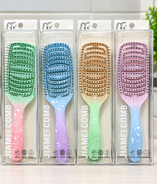 JIAMEI Speckled Vented Detangling Hair Brush – Anti-Frizz Scalp Massager Comb