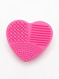 Silicone Heart Shaped Brush Cleaner Mat – Makeup Brush Cleaning Pad