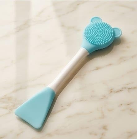 Silicone Face Scrubber Dual Side Manual Face Cleansing Brush & Face Mask Applicator