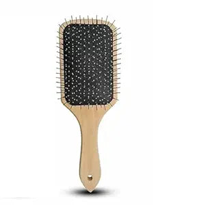 Wooden Paddle Hair Brush with Ball Tip Bristles