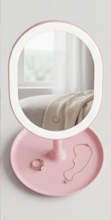 Makeup Mirror USB Rechargeable Oval Portable – Beauty Companion