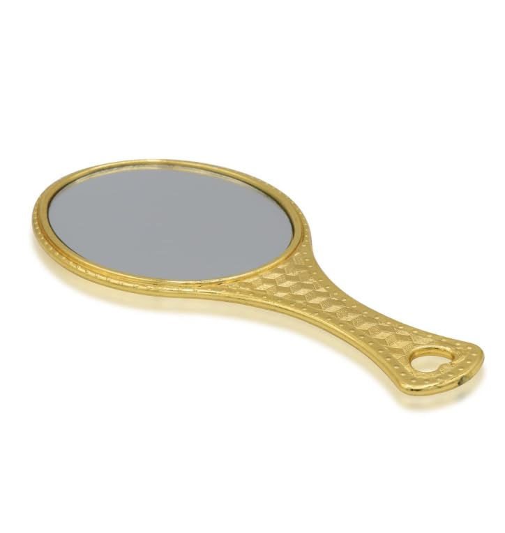 Portable Oval Mirror – Set of 1 (Gold)