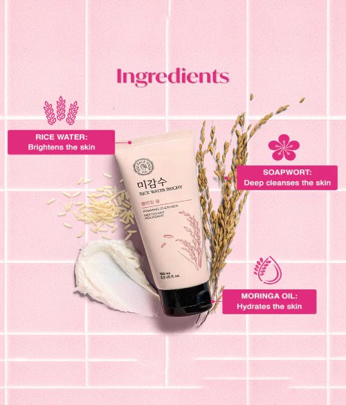 The Face Shop Rice Water Bright Foaming Face Wash – Deep Cleansing &  Brightening Cleanser (150ml)