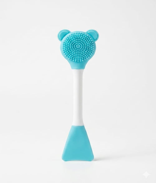 Silicone Face Scrubber Dual Side Manual Face Cleansing Brush & Face Mask Applicator
