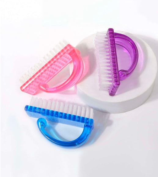 3Pcs Nail Cleaning Brush Set – Fingernail Scrub &  Dust Cleaner Brushes