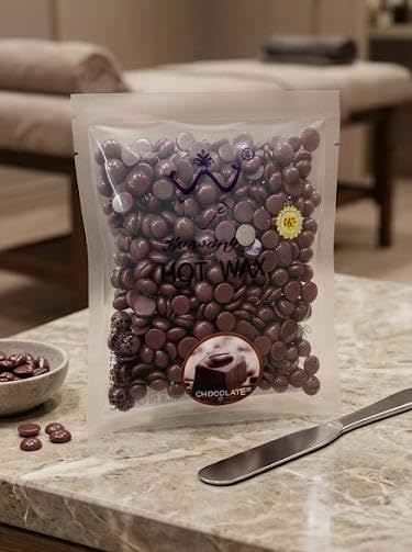 Hot Wax Beans for Hair Removal Wax (Chocolate, 50 g).