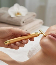 2 in 1 Energy Beauty Bar Electric Gold 3D Facial Massage