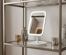 Mirror with LED Light Portable Square Mirror with Stand