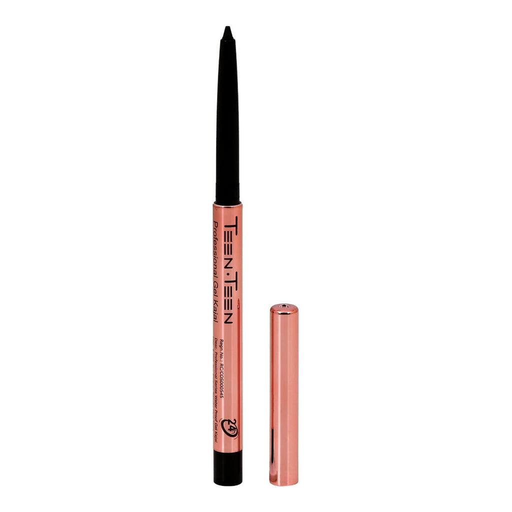Chubs Smudge Proof Waterproof Gel Kajal and Eyeliner (Multipurpose) with Rose gold metallic body