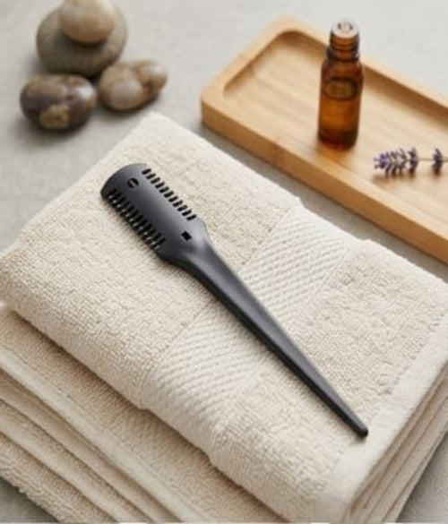 Double Sided Thinning Comb Black – Professional Hair Styling Tool