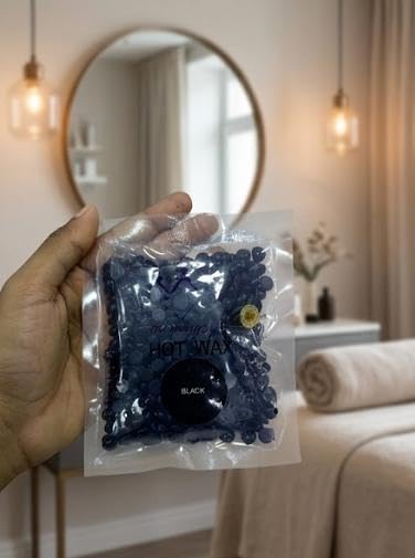 Hot Wax Beans for Hair Removal Wax (Black, 50 g).