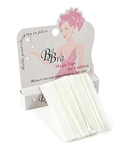 BABRA Magic Tape for Fashion 36 Easy to USE Clear Double-Stick Strips (Skin Safe)
