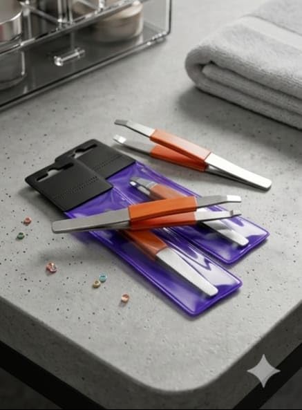 Stainless Steel Eyebrow Tweezers – Precision Grooming Tool
