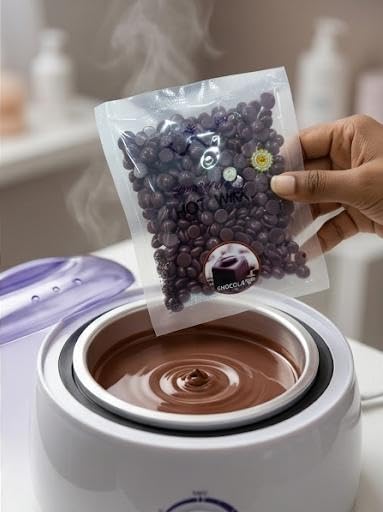 Hot Wax Beans for Hair Removal Wax (Chocolate, 50 g).