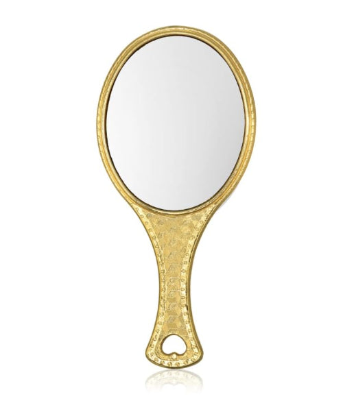 Portable Oval Mirror – Set of 1 (Gold)