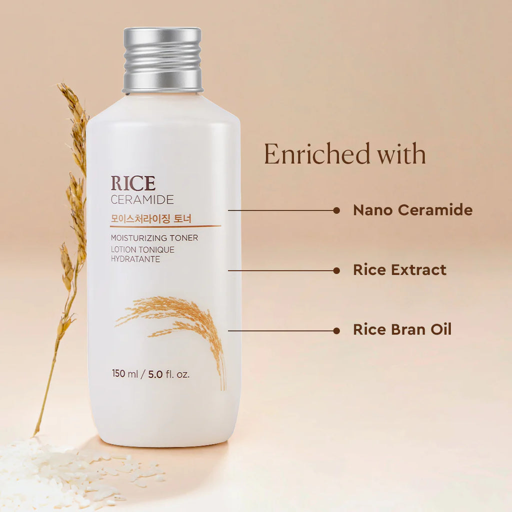 Ceramide &  Rice Moisturizing Toner – Hydrating & Brightening Skin Prep (150ml)