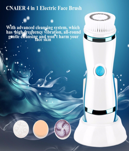 CNAIER FACE CLEANSING BRUSH 4IN1 HEADS