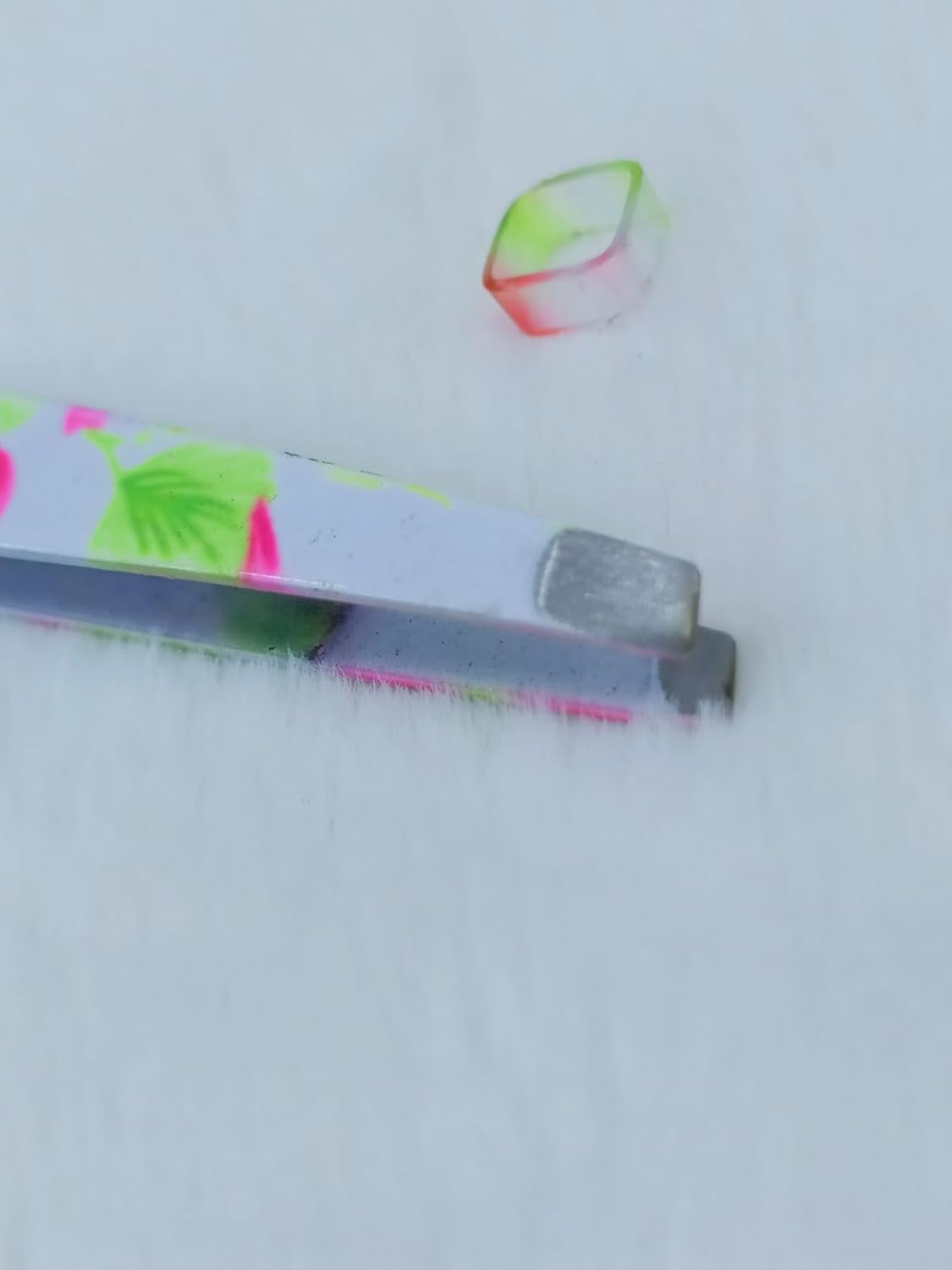 Professional Stainless Steel Paper Coated Color Curved Tweezers