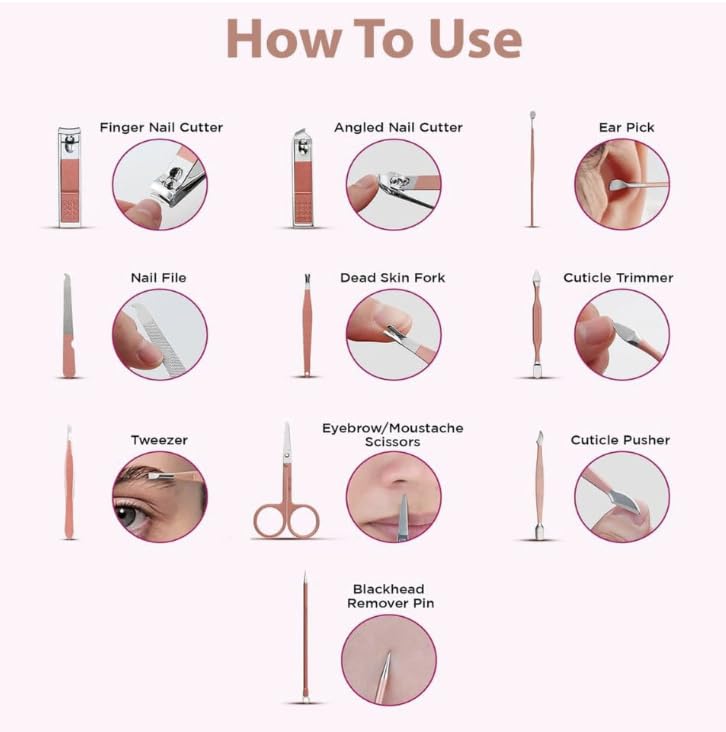 10-Piece Manicure & Pedicure Kit women and men