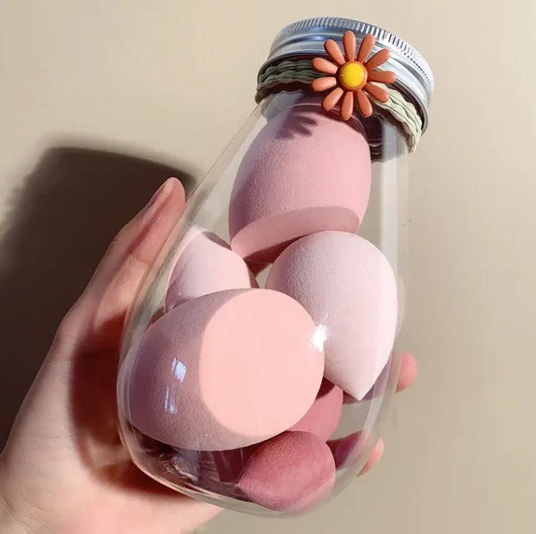 Beauty Blender Jar – Set of 6 Soft Makeup Sponges