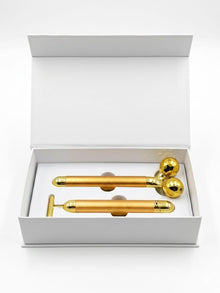 2 in 1 Energy Beauty Bar Electric Gold 3D Facial Massage