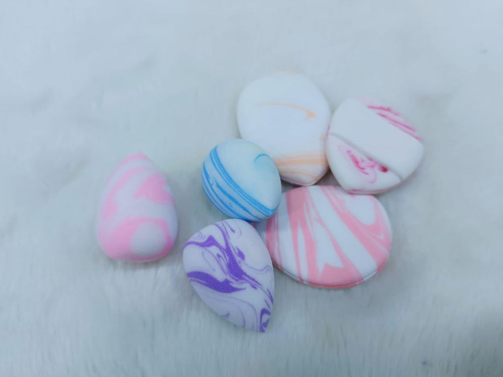 Mini Blender & Mini Finger Puff (Pack of 6) – Daily Makeup Essential for Women