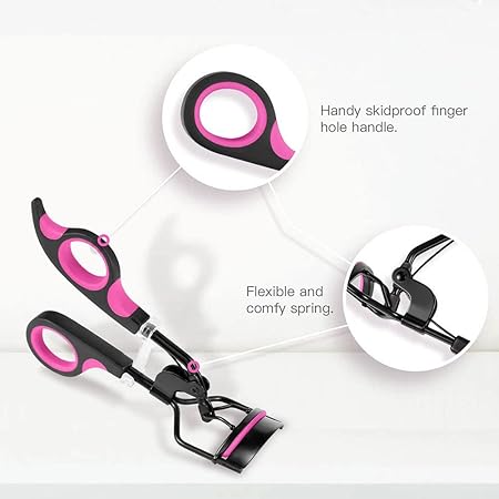 KELI Red & Black Stainless Steel Eyelash Curler