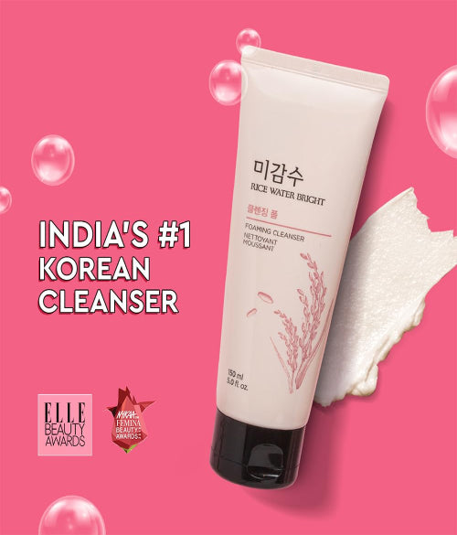 The Face Shop Rice Water Bright Foaming Face Wash – Deep Cleansing & Brightening Cleanser (150ml)