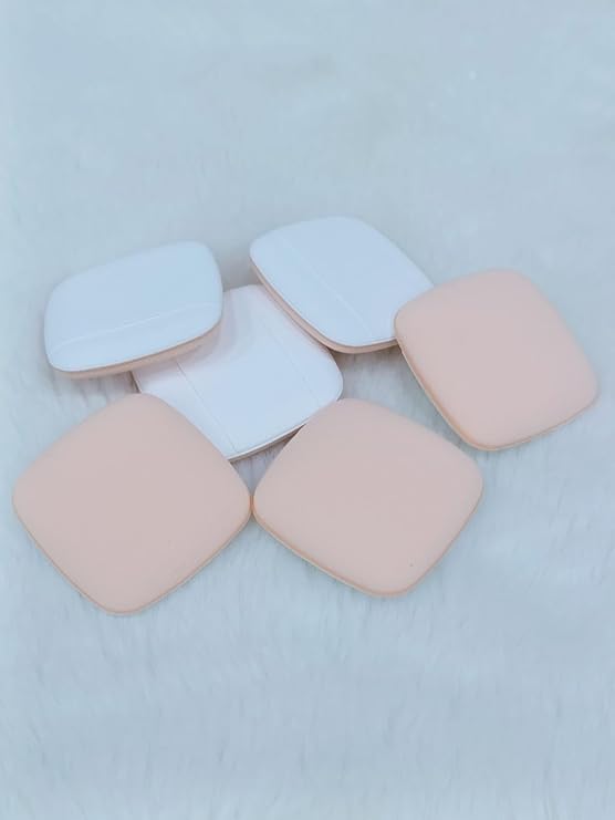 6pcs Square Face Powder Puff Sponges Powder Puff For Wet And Dry