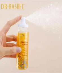 DR.RASHEL Glow Boosting Makeup Fixer Spray with Gold and Hydrating Formula, 100ml