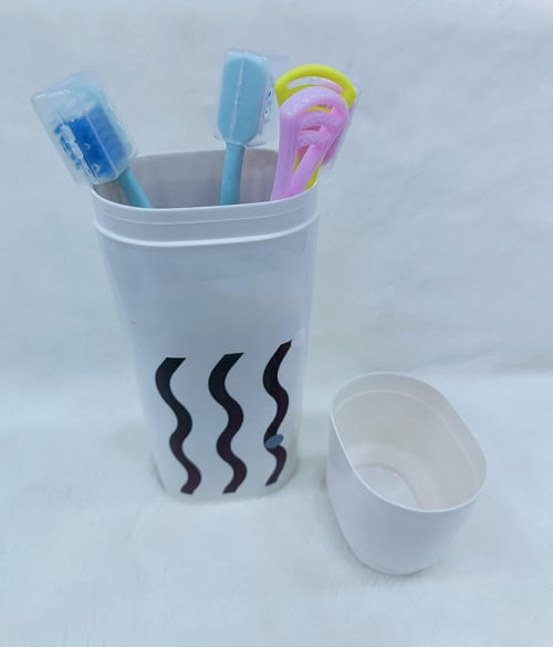 Toothbrush Holder for Bathroom & Travel – Cover Case Stand Box