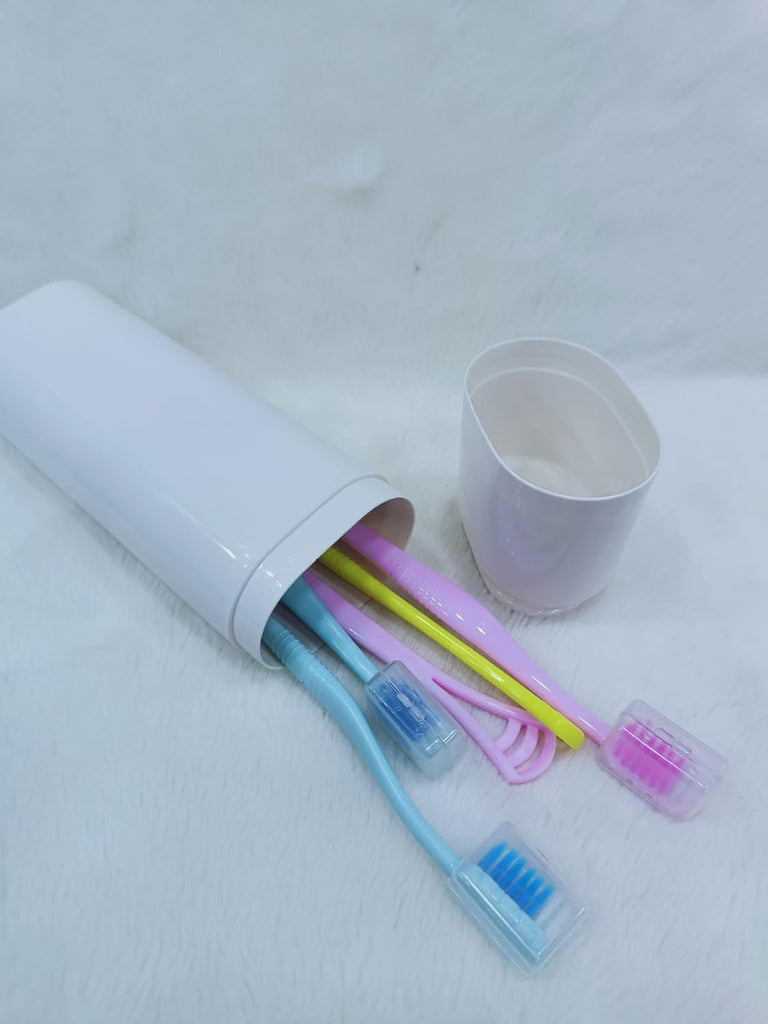 Toothbrush Holder for Bathroom & Travel – Cover Case Stand Box