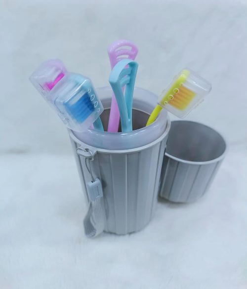 Portable Plastic Toothbrush Toothpaste Cup Case Holder for Travel