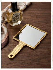 Mirror with Handle – Portable Personal Makeup Plastic Square Mirror