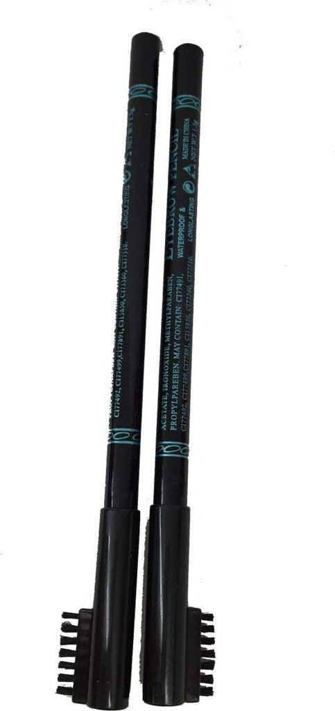 M.N Eyebrow Pencil – Waterproof &  Long-lasting (Black)  Pack of 12 pcs