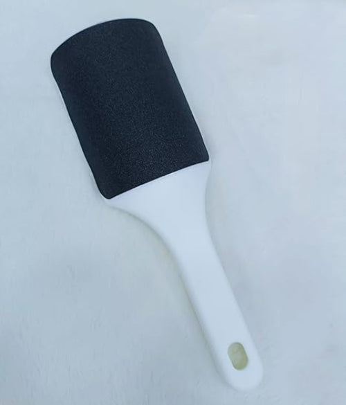 pedicure foot filer 2 side of surface plastic handle (White)