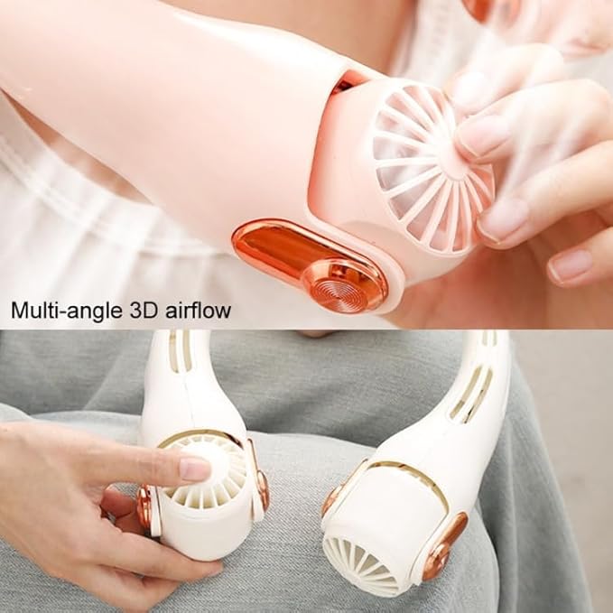 Portable Handheld NECK FAN for Men and Women with USB Charging