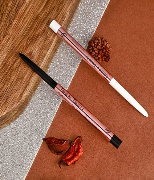 Chubs Smudge Proof Waterproof Gel Kajal and Eyeliner (Multipurpose) with Rose gold metallic body
