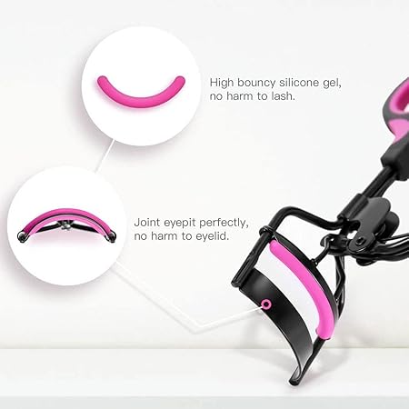 KELI Red & Black Stainless Steel Eyelash Curler