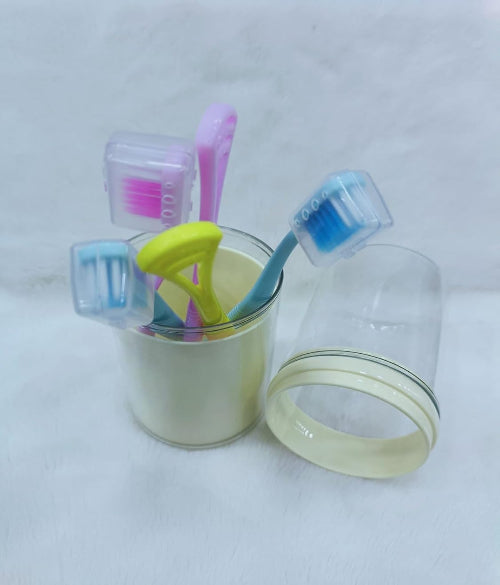 Plastic Toothpaste & Toothbrush Holder – Compact Hygiene Organizer