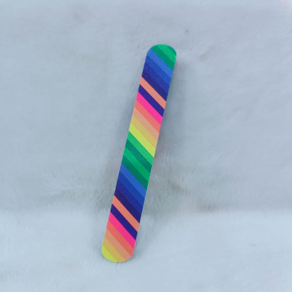 Professional Double-Sided Rainbow Nail File & Buffer – Smooth & Shine