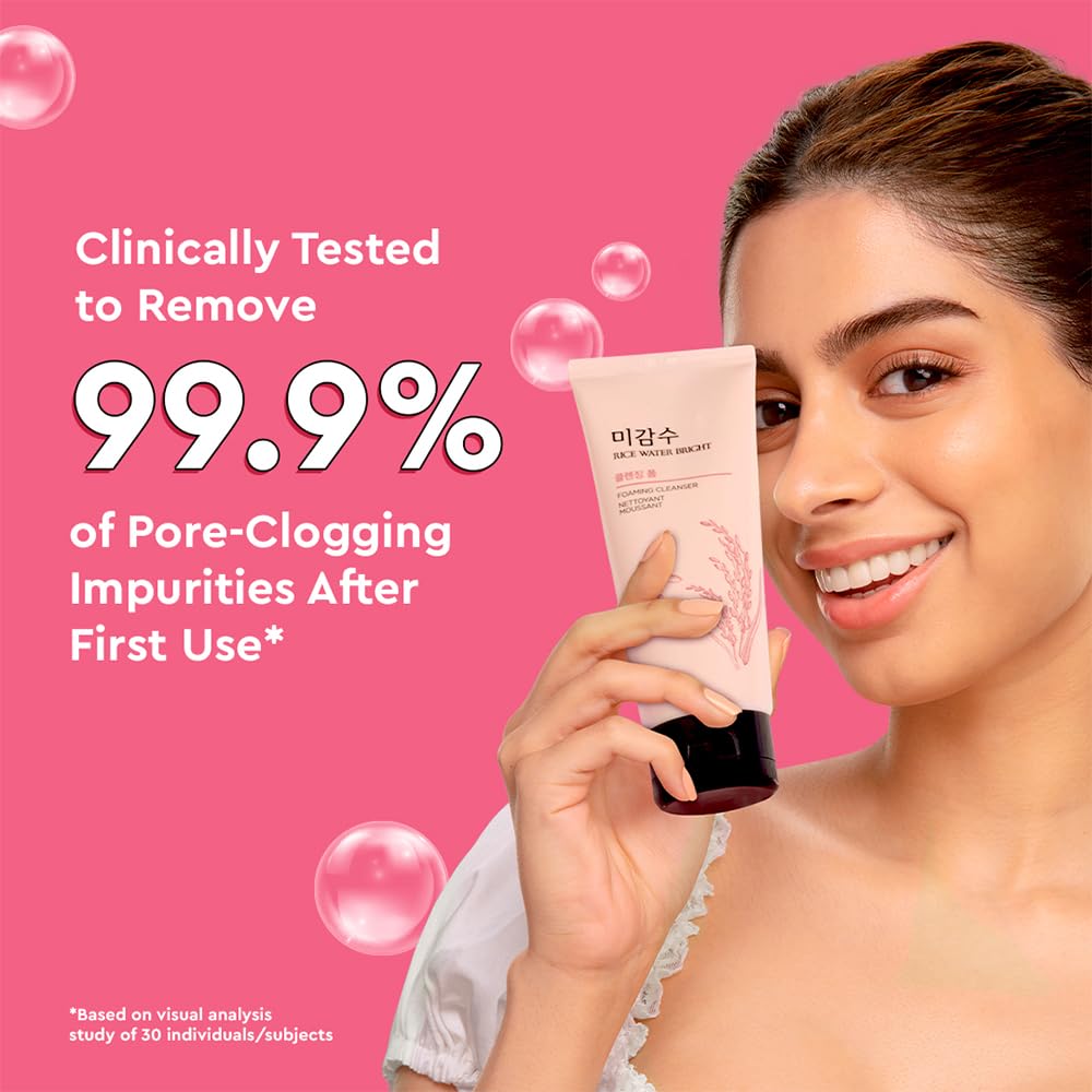 The Face Shop Rice Water Bright Foaming Face Wash – Deep Cleansing & Brightening Cleanser (150ml)