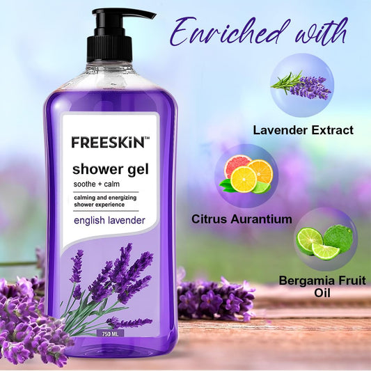 Freeskin English Lavender Shower Gel 750ML