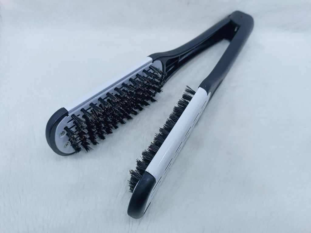 Hair Straightening Comb – Double Sided Bristle Brush