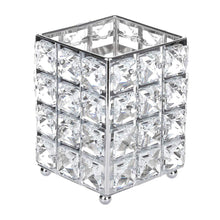 Makeup Brush Holder & Eyebrow Pencil Holder – Silver